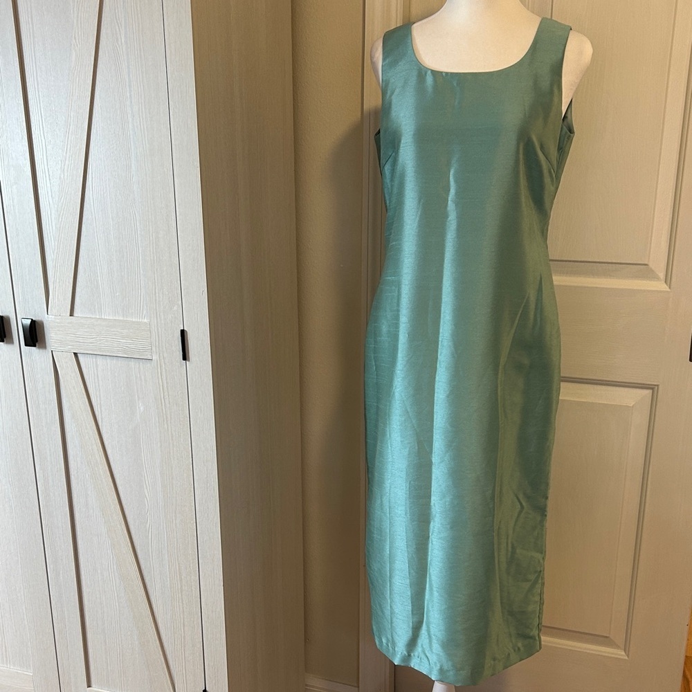 Jessica Howard Teal 2-Piece Jacket & Skirt Set Floral Embroidered  Dress Sz 6P - Picture 6 of 13